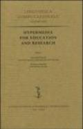 Hypermedia for education and research