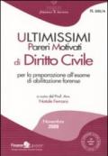 Ultimissimi pareri motivati di diritto civile per la preparazione all'esame di abilitazione forense