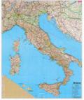 Italia. Carta geografica amministrativa stradale