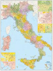 Italia amministrativa postale. Carta geografica amministrativa stradale postale