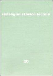 Rassegna storica lucana: 20