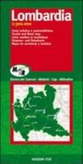 Lombardia. Carta turistica e automobilistica 1:300.000