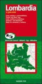 Lombardia. Carta turistica e automobilistica 1:300.000