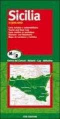 Sicilia. Carta turistica e automobilistica 1:300.000