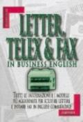 Letter telex & fax in business english