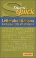 Letteratura italiana. Dal Cinquecento al Settecento