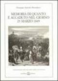 Memoria di quanto è accaduto nel giorno 23 marzo 1849. La battaglia di Novara nel diario di un parroco