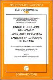 Lingue e linguaggi del Canada-Languages of Canada-Langues et langages du Canada. Atti del convegno internazionale di Studi Canadesi (Monopoli, settembre 2208). Ediz. multilingue