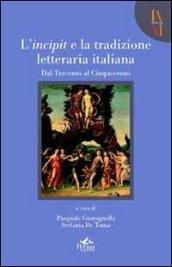 L'incipit e la tradizione letteraria: 1