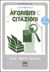 Aforismi e citazioni. Leggi diritti giustizia