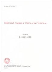 Editori di musica a Torino e in Piemonte. Biografie, cataloghi