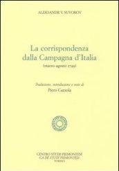 La corrispondenza dalla campagna d'Italia (marzo-agosto 1799)