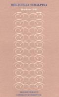 Bibliofilia subalpina. Quaderno (2003)