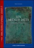 Lex metallis dicta. Studi sulla seconda tavola di Vipasca