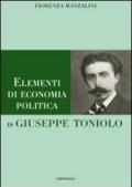 Elementi di economia politica in Giuseppe Toniolo