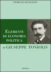 Elementi di economia politica in Giuseppe Toniolo