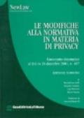 Le Modifiche alla normativa in materia di privacy. Commento sistematico al D.L.vo 28 dicembre 2001, n.467