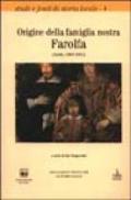 Origini della famiglia nostra Farolfa (Asolo, 1460-1641)