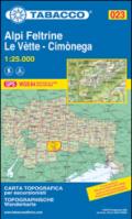 Alpi Feltrine. Le Vètte. Cimònega 1:25.000