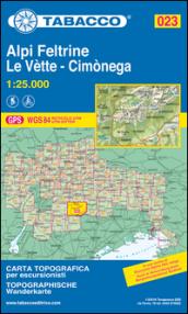 Alpi Feltrine. Le Vètte. Cimònega 1:25.000