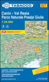 Canìn. Valli di Resia e Raccolana 1:25.000