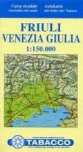 Carta stradale Friuli Venezia Giulia murale 1:150.000. Con indice dei nomi