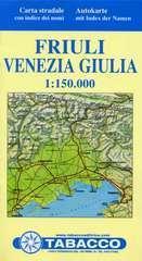 Carta stradale Friuli Venezia Giulia murale 1:150.000. Con indice dei nomi