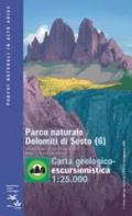 Carta geologico-escursionistica parco naturale Dolomiti di Sesto 1:25.000
