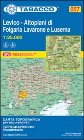 Levico. Altopiani di Folgaria, Lavarone e Luserna 1:25.000