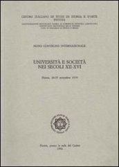 Università e società nei secoli XII-XVI. Atti del 9° Convegno Internazionale di studi (Pistoia, 20-25 settembre 1979)
