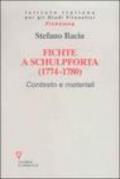 Fichte a Schulpforta (1774-1780). Contesto e materiali