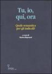 Tu, io, qui, ora. Quale semantica per gli indicali?