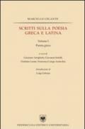 Scritti sulla poesia greca e latina (2 vol.)