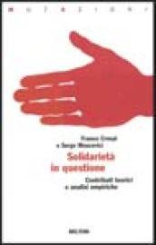 Solidarietà in questione. Contributi teorici e analisi empiriche