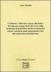 Commento e riflessioni intorno alla dedica di Copernico a papa Paolo III, ovvero sulla prefazione al primo libro del «De revolutionibus orium caelestium» quale...