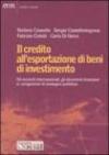 Il credito all'esportazione di beni di investimento. Gli accordi internazionali, gli strumenti finanziari e i programmi di sostegno pubblico