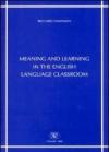 Meaning and learning in the english language classroom