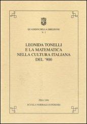 Leonida Tonelli e la matematica nella cultura italiana del '900