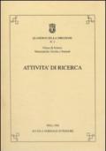 Attività di ricerca della classe di scienze matematiche, fisiche e naturali