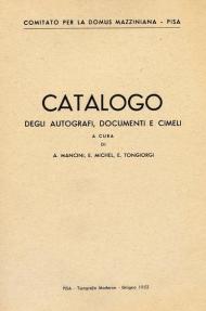 Catalogo degli autografi, documenti e cimeli (di Mazzini)