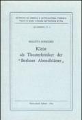 Kleist als Theaterkritiker der «Berliner Abendblätter»