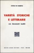 Varietà storiche e letterarie