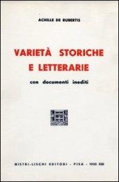Varietà storiche e letterarie