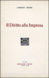 Il diritto alla impresa