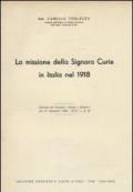 La missione della signora Curie in Italia nel 1918
