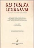 Res publica litterarum. Studies in the classical tradition. 25.