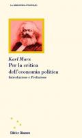 Per la critica dell'economia politica