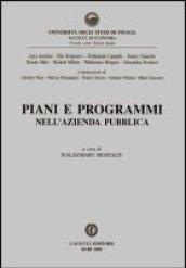 Piani e programmi nell'azienda pubblica