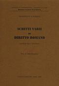 Scritti vari di diritto romano: 4