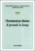 I licenziamenti per riduzione di personale in Europa